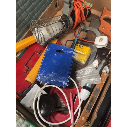 75 - An Assortment of Vintage and Modern Hand Tools, Electrical Components and HardwareAn assortment of... 