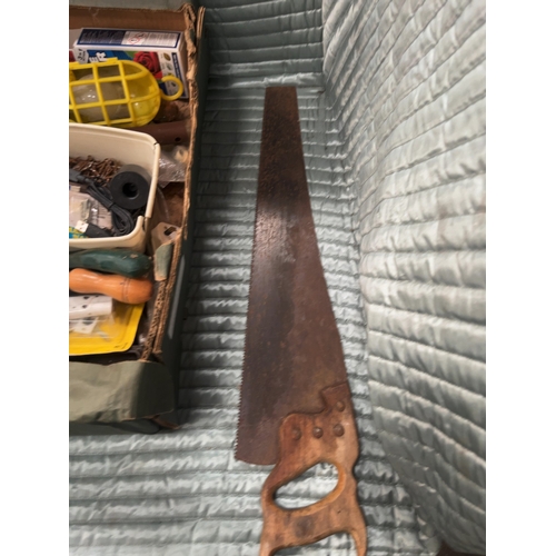 76 - A Collection of Miscellaneous Hand Tools, DIY Supplies, and Garden Maintenance ItemsAn assortment ... 