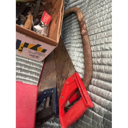 77 - An Assortment of Workshop Hand and Power Tools Including Blackspur, Spear & Jackson, and ArmegA co... 