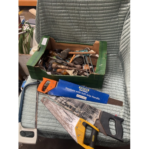 78 - A Large Mixed Collection of Workshop and Hand Tools including Saws and Maintenance EquipmentAn ass... 