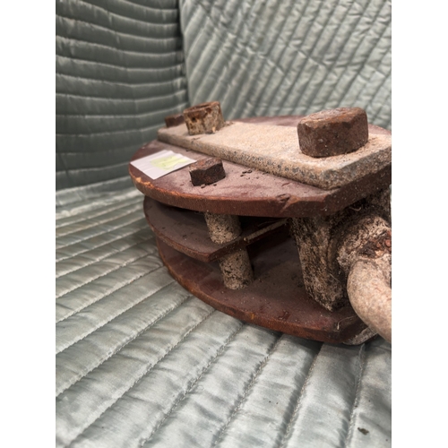 79 - A Vintage Industrial Three Ton Double-Sheave Pulley Block Dated 1976A heavy-duty industrial double... 