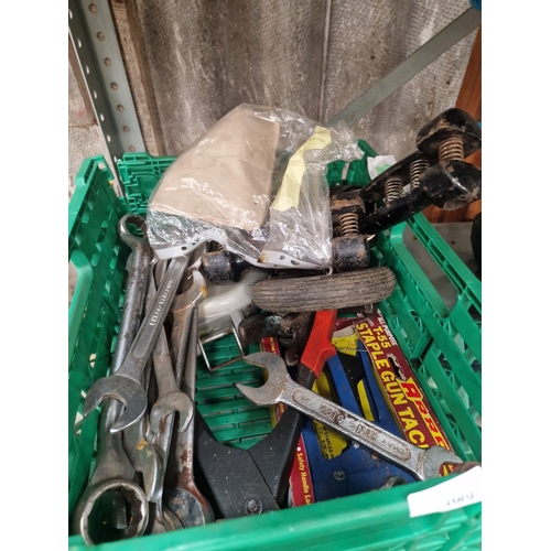 89 - A Collection of Workshop Tools, Hardware, and Electronics including Black and Decker Cordless Saw an... 