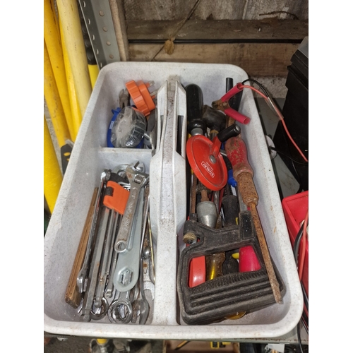 92 - A Gunson 12V Battery Charger with an Assortment of Tool Storage and Hand ToolsThis lot comprises a... 