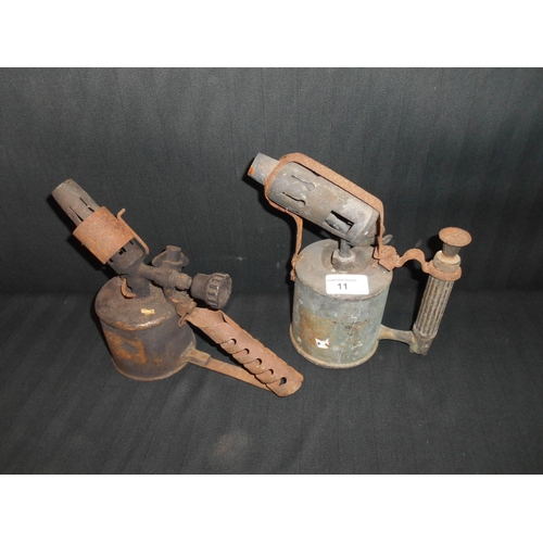 11 - 2 vintage blow lamps