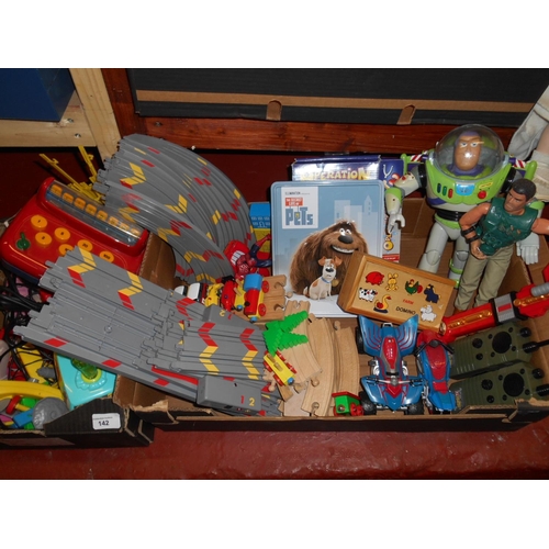 142 - Good box of mixed toys