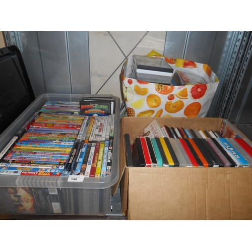 148 - 3 boxes of DVDs including kids