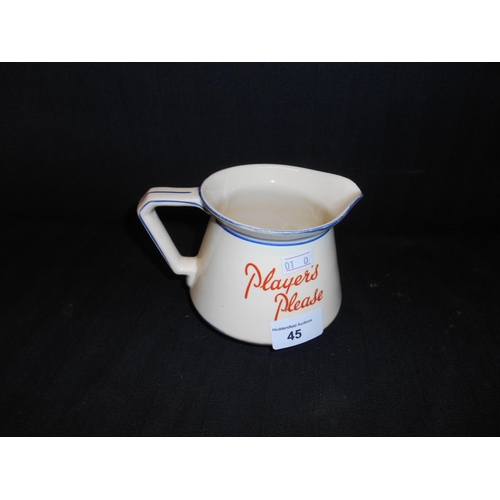 45 - Vintage players navy cut jug