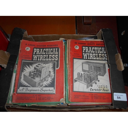 84 - Box of vintage Practical Wireless magazines