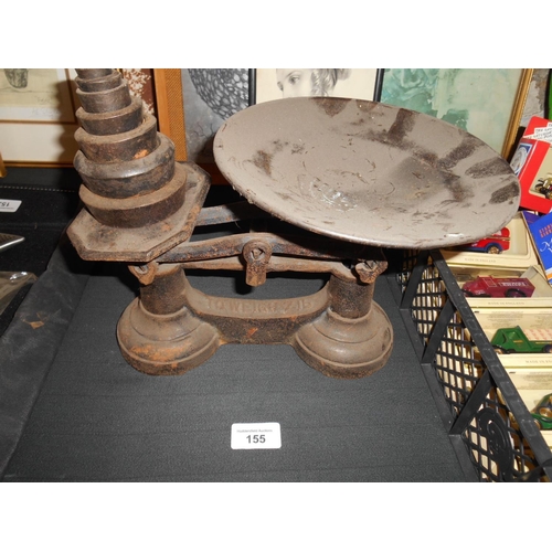 155 - Set of vintage scales and weights