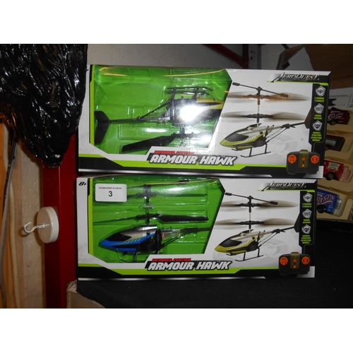 3 - 2 remote control helicopters