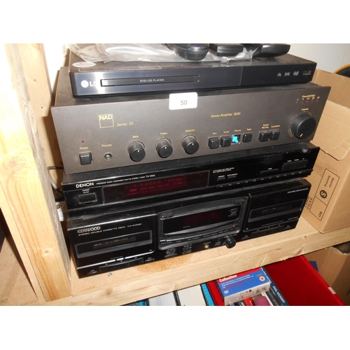 50 - Vintage NAD Amp/ Denon tuner/ Kenwood and LG DVD player