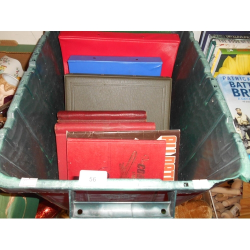 56 - Box of mixed stamp albums