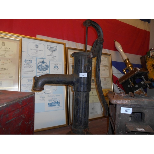 79 - Large vintage cast well pump