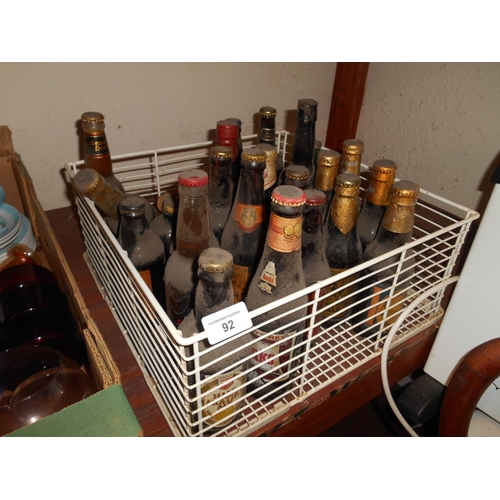 92 - Basket of collectable beer bottles
