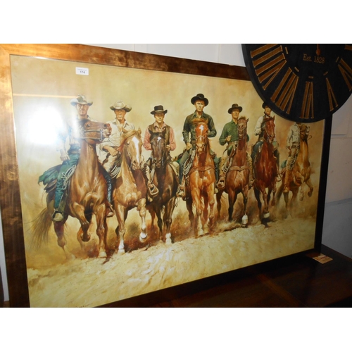 174 - Large Magnificent Seven by Renato Casaro- signed 54