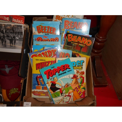 177 - Box of vintage Beano and Dandy