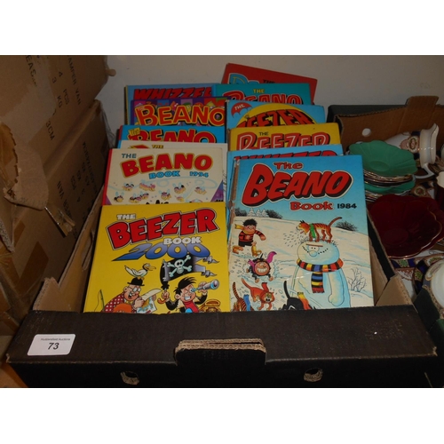 73 - Box of Beano and Beezer annuals