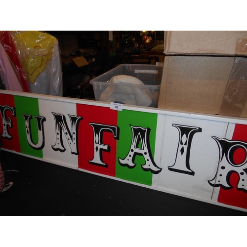 96 - Hand painted fun fair sign