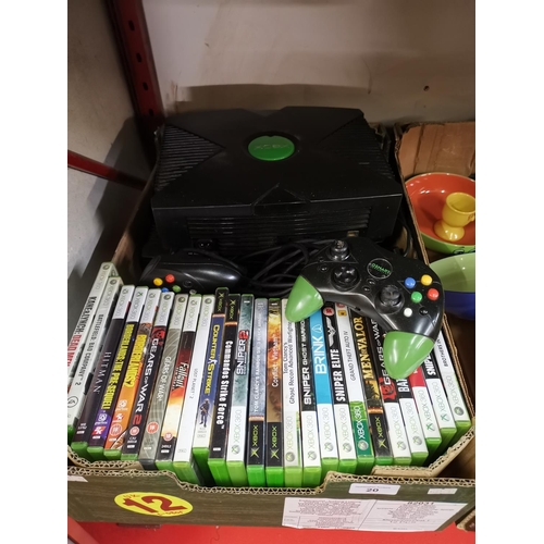 20 - 2 XBOX consoles and games