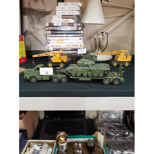 12 - Dinky Mighty Antar and tank