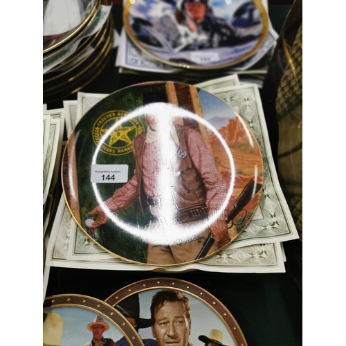 144 - John Wayne picture plates x5