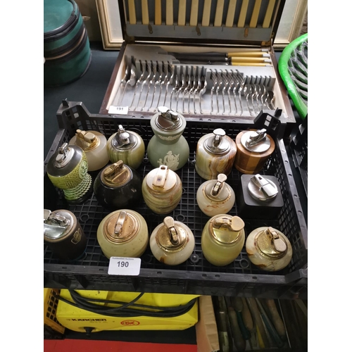 190 - Large selection of vintage table lighters x15