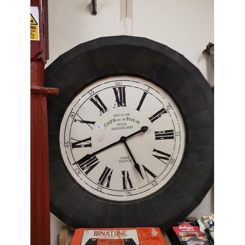 33 - Large tin wall clock