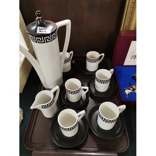 405 - Deco Portmeirion Creek Key coffee set x8