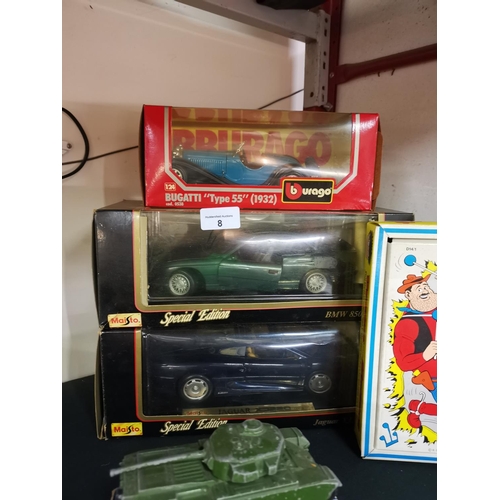 8 - 3 boxed model cars including Burago