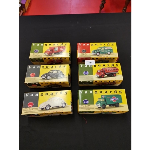 181 - 6 boxed Vanguard models