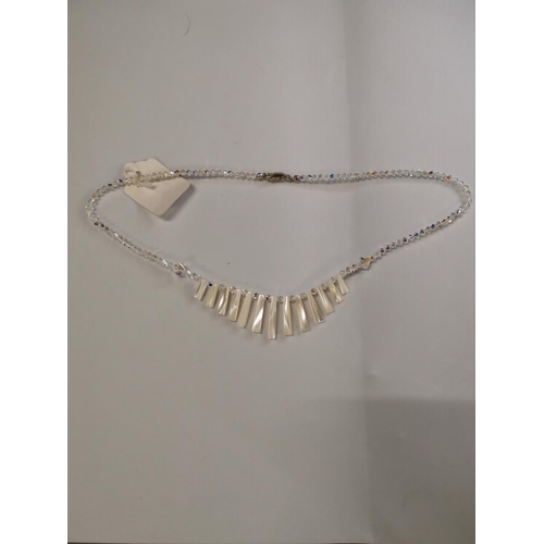 245 - 925 Swarovski and mother of pearl necklace