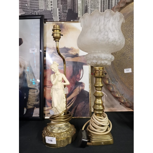 116 - 2 vintage table lamps