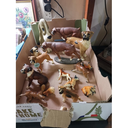 164 - Box of dog figures