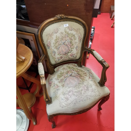 175 - French style carved parlor chair