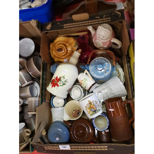 186 - Box of mixed bric etc