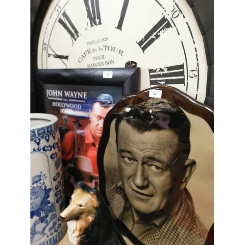 27 - 3D John Wayne picture + 1 other