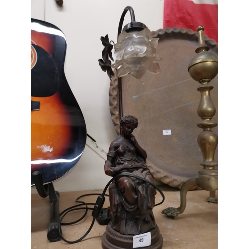 49 - Vintage figurine lamp