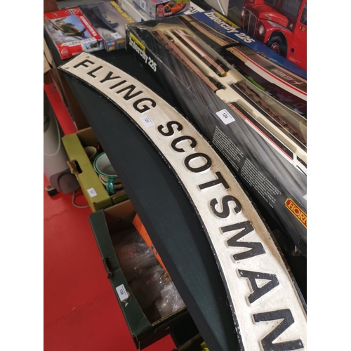 123 - Cast Flying Scotsman sign