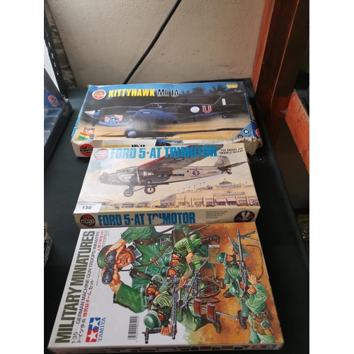 130 - 3 model kits including Airfix