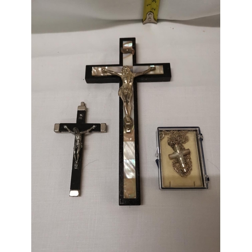 273 - Selection of religious crosses including mother of pearl