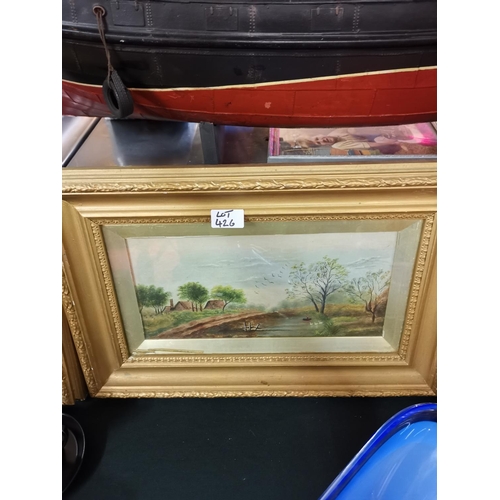 426 - Gilt framed watercolour landscape scene