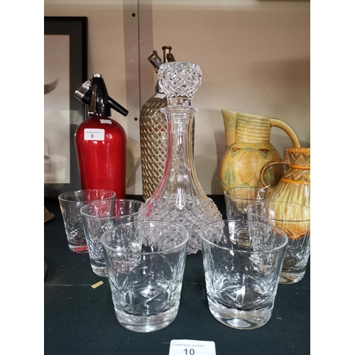 10 - Quality decanter and glasses