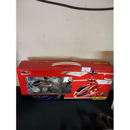 16 - As new boxed remote control helicopter