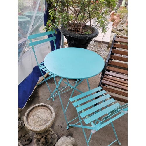 178 - Garden table and 2 chairs