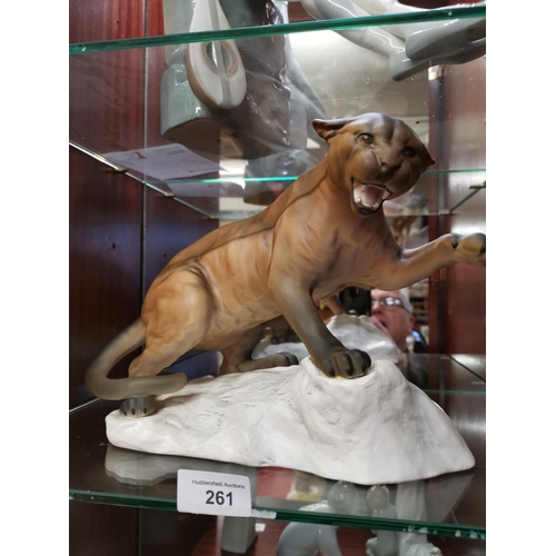 261 - Beswick puma on rock