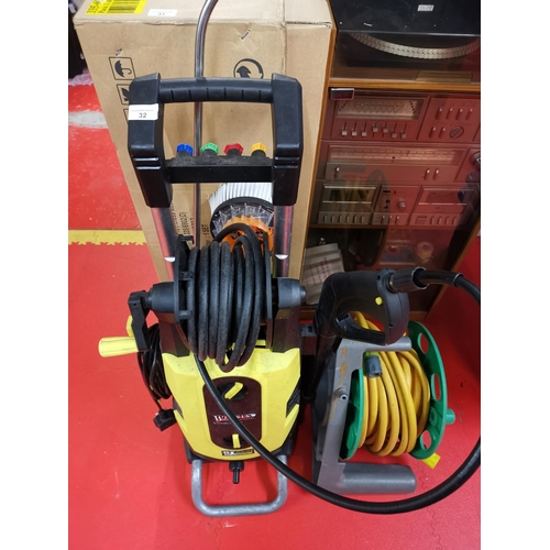 32 - Wilks pressure washer and hose reel