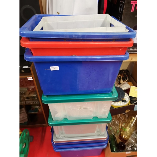 35 - Job lot of storage boxes