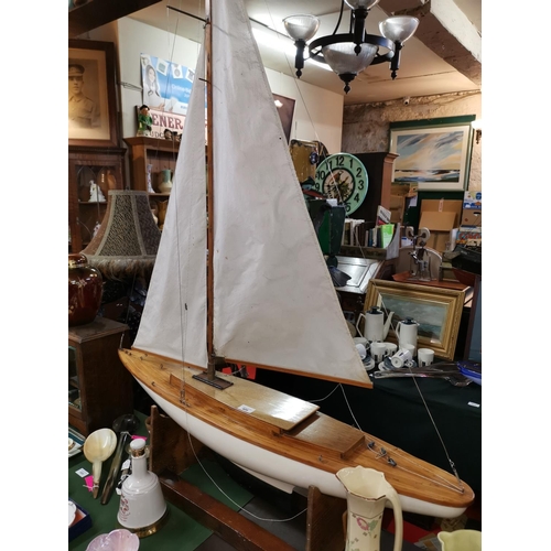 409 - large hand made pond yacht