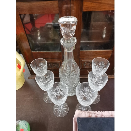 410 - Quality decanter and glasses