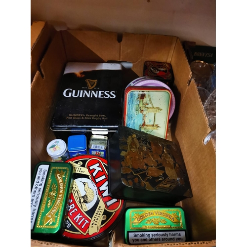 46 - Box of old tins etc